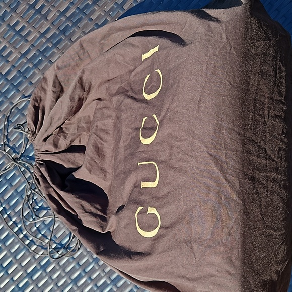 Gucci Soho Red Leather Bag GG Logo Gold Chain Tassel w/Everything - Picture 13 of 14